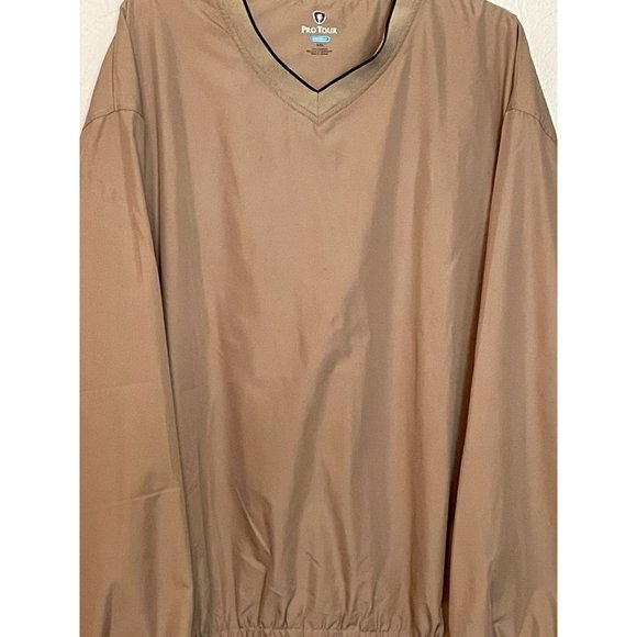 Pro Tour Cool Play Long Sleeve V Neck Pullover Windbreaker Jacket XXL - Picture 2 of 8